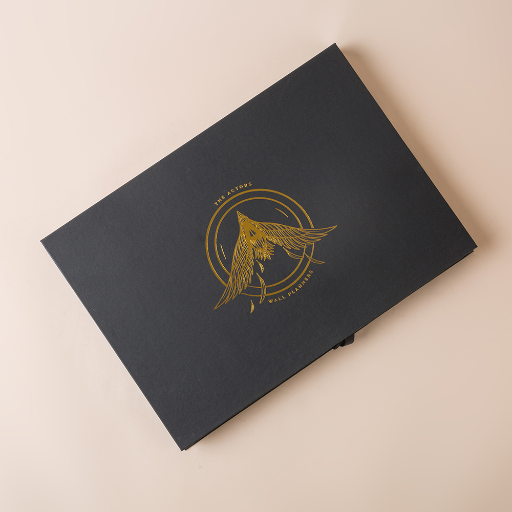 Ribbon And Magnet Closure Black Book Form Gift Box
