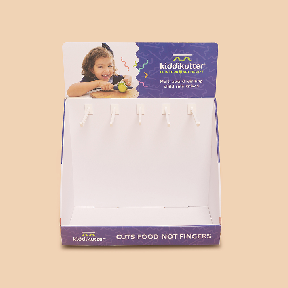 Cardboard Counter Display Box With Hooks