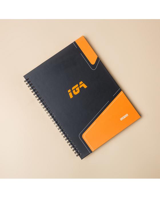 Customized black wire-O binding 2022 organizer planner